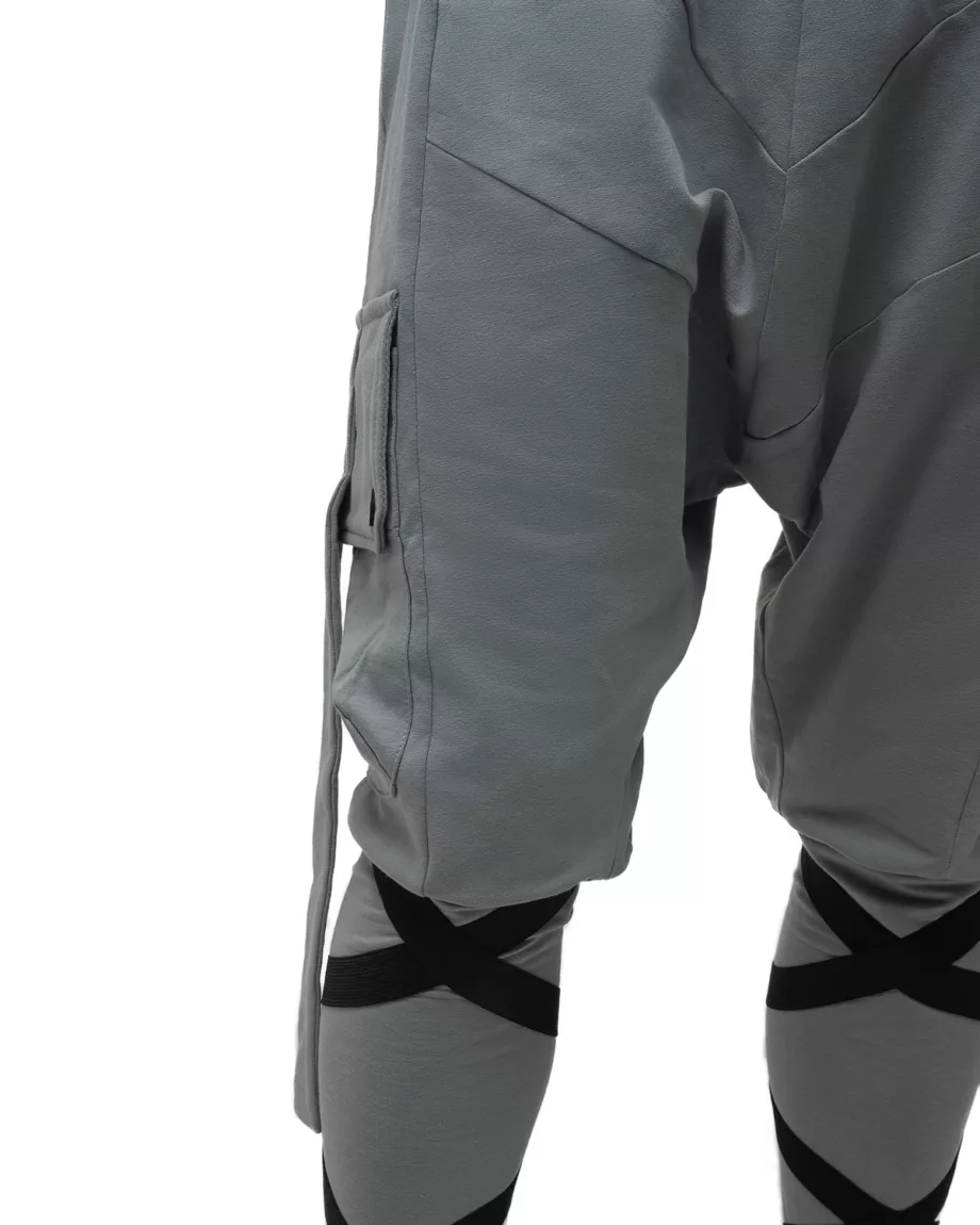 Light Gray Thick Cotton Pants "Warrior 2.0"