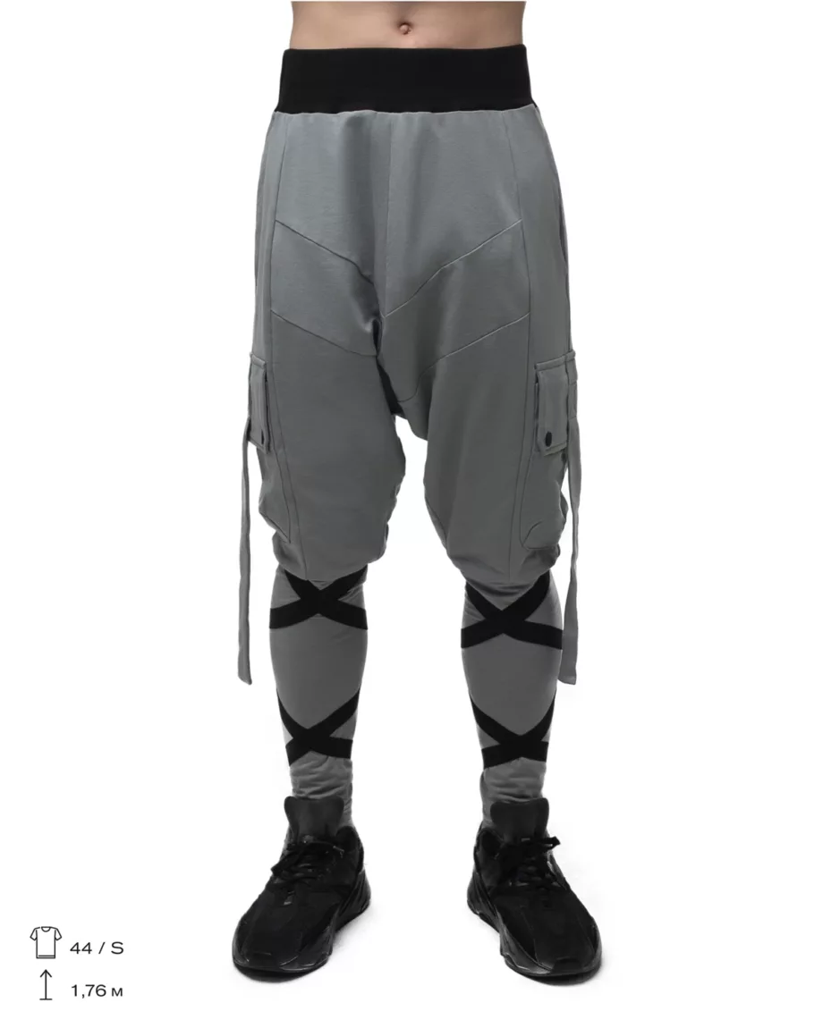 Light Gray Thick Cotton Pants "Warrior 2.0"