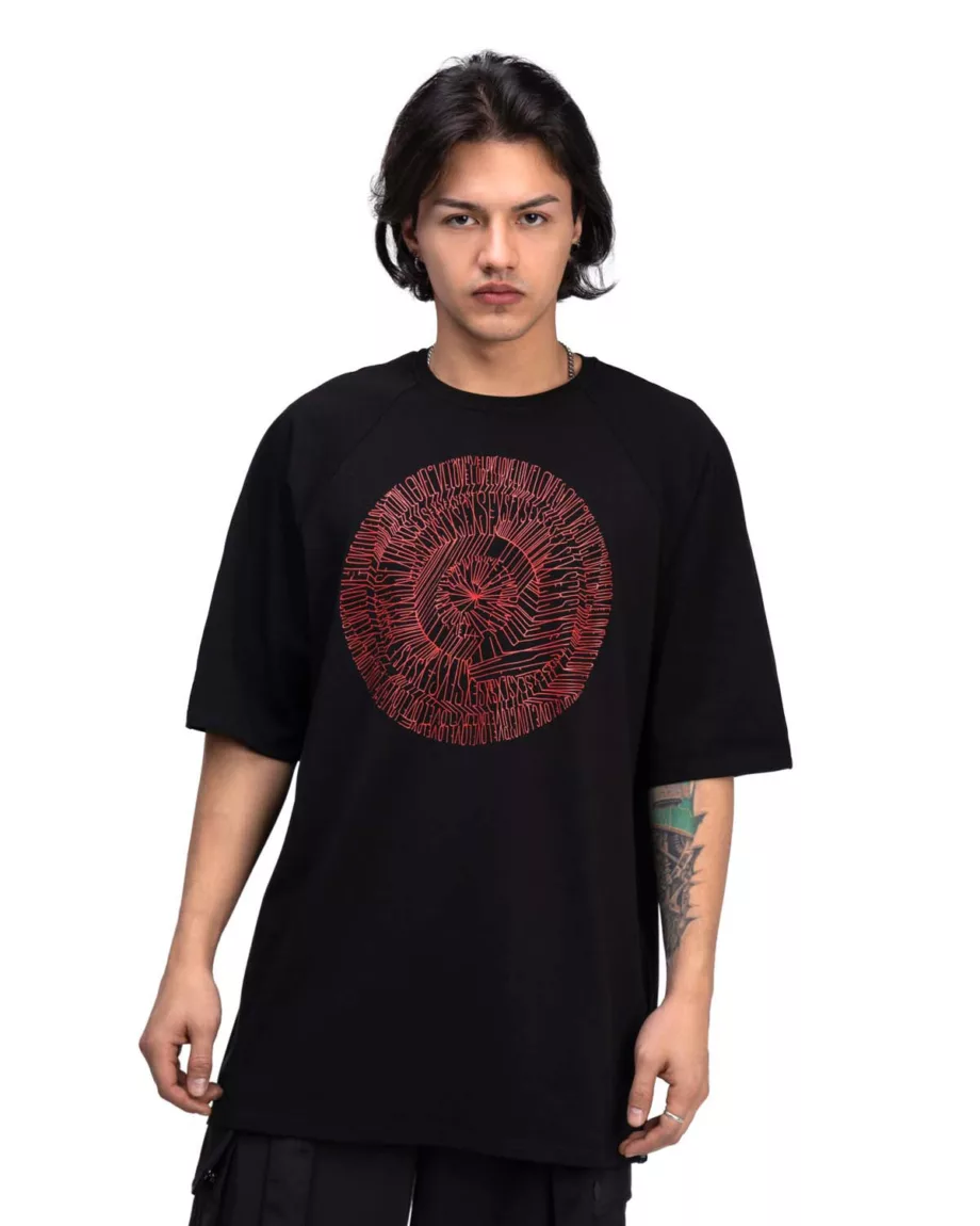 Oversized Black T-shirt Vortex BR