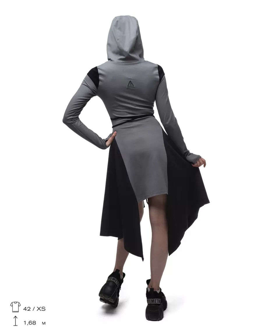 Light Gray Dress with Black Inserts "Assassin"