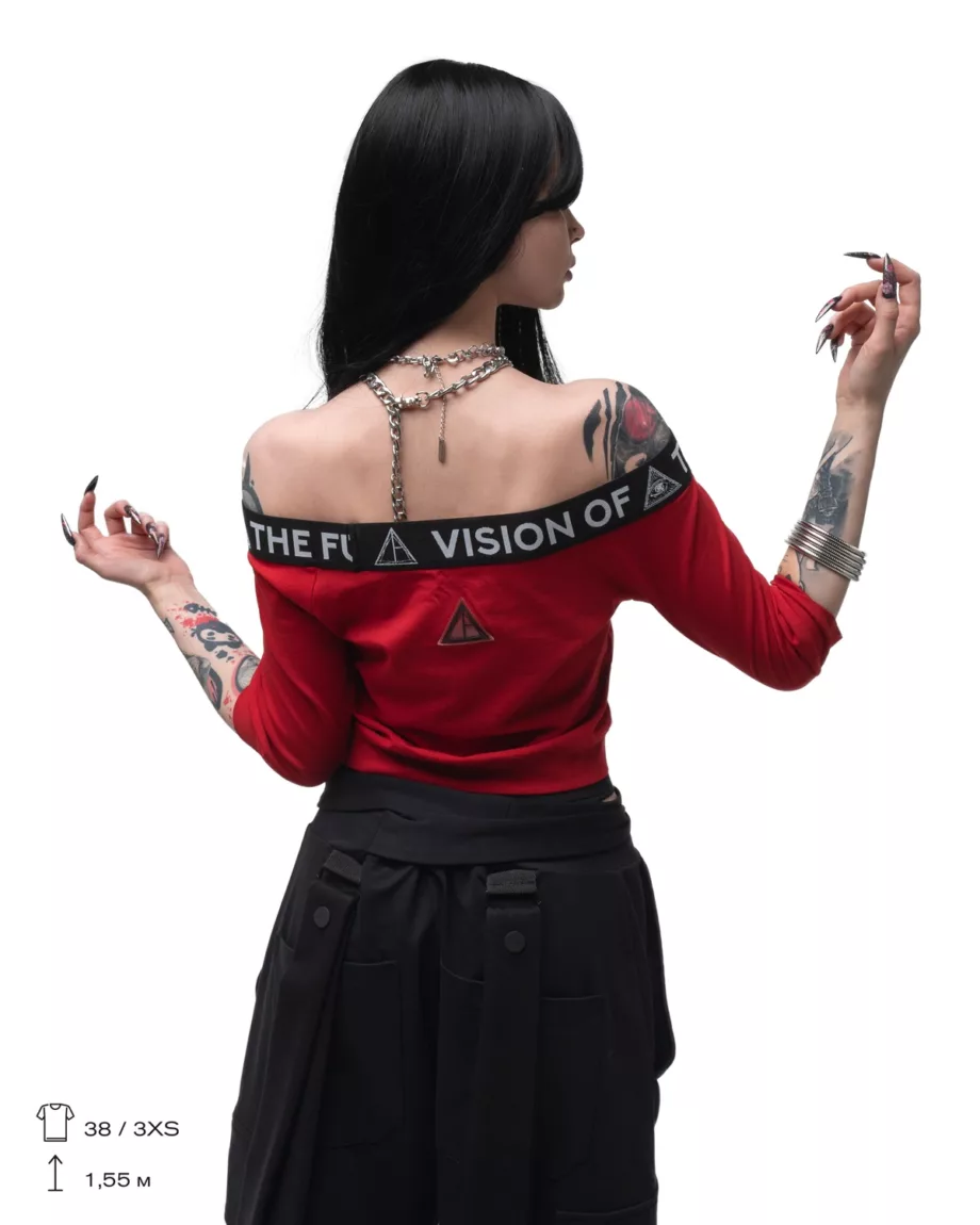 Off Shoulder Red Top "Urgency"