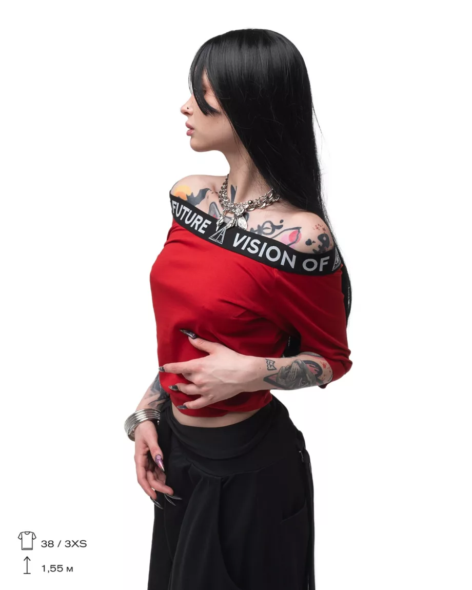 Off Shoulder Red Top "Urgency"