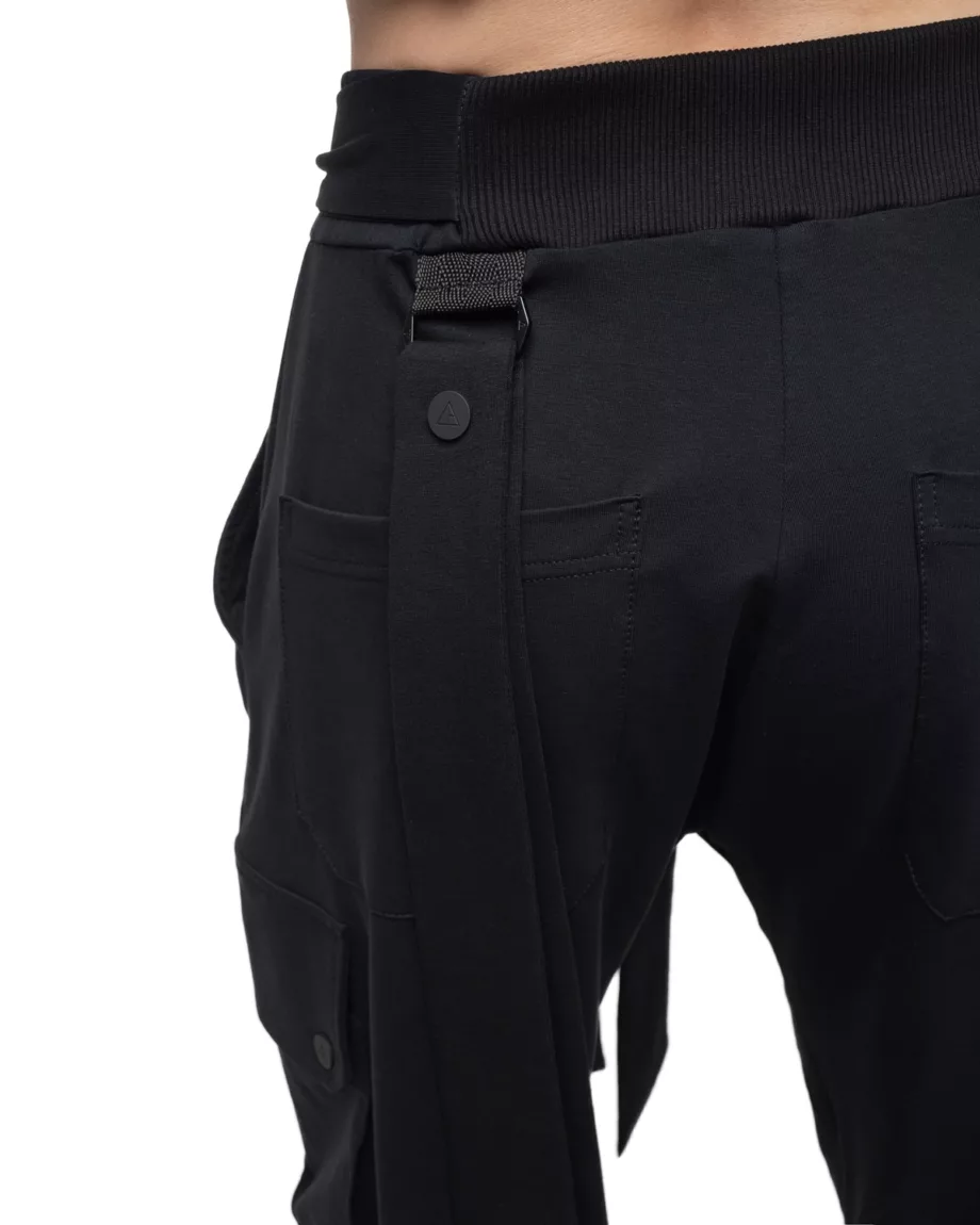 Black Waistband Pocket Pants "Akai"