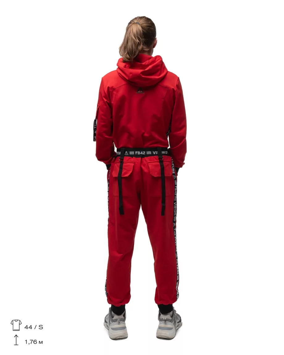 Red Techwear Jumpsuit "Collapsar"