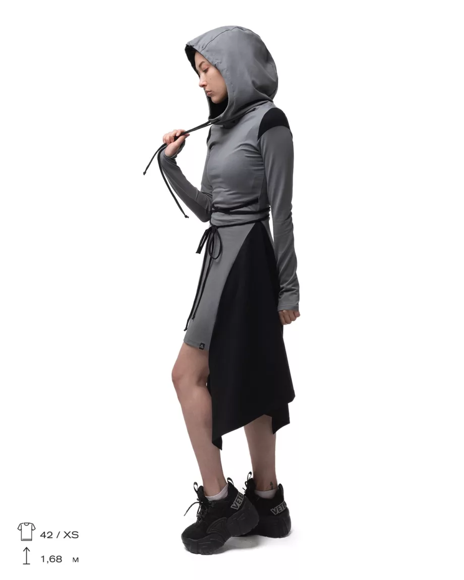 Light Gray Dress with Black Inserts "Assassin"