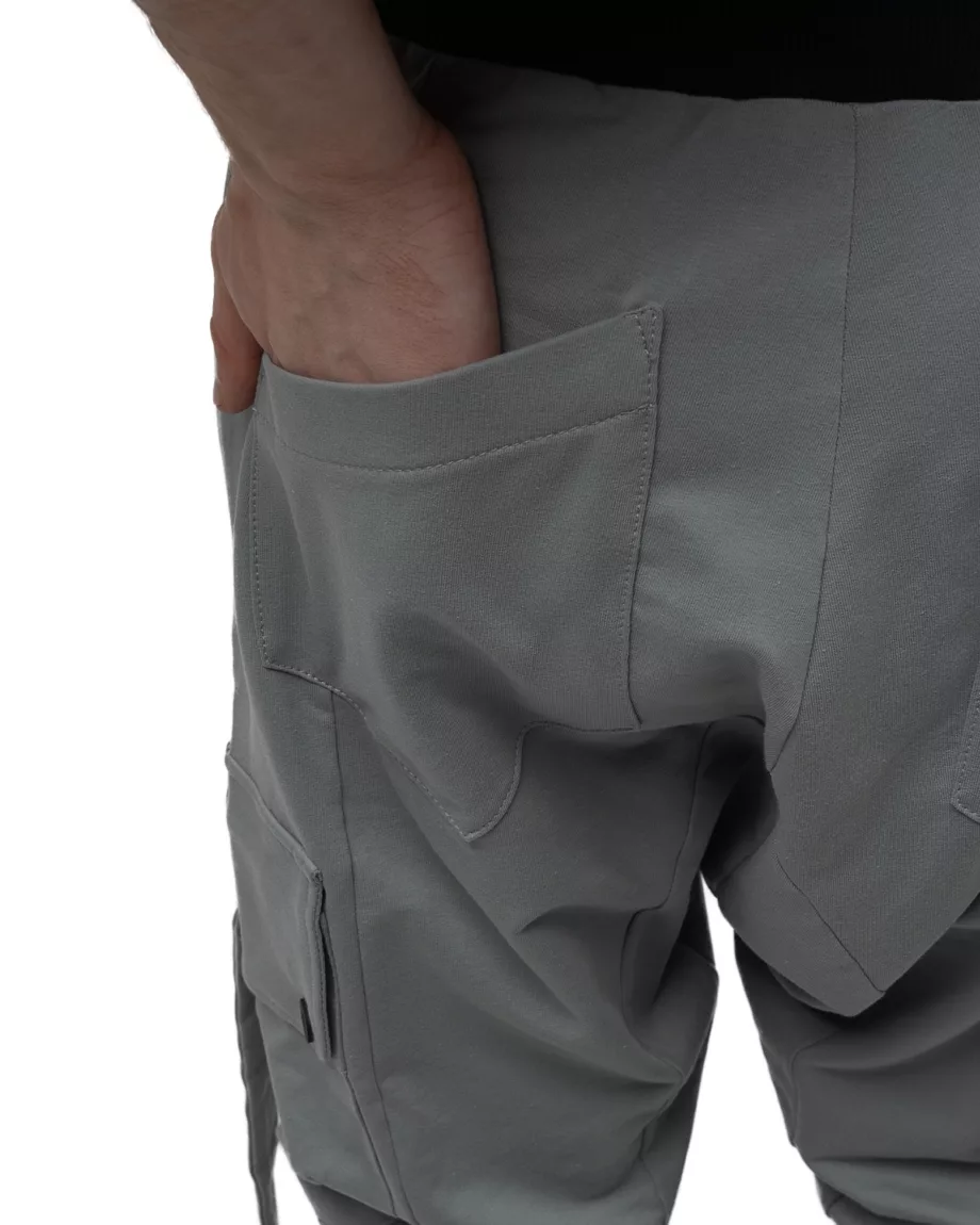 Light Gray Thick Cotton Pants "Warrior 2.0"