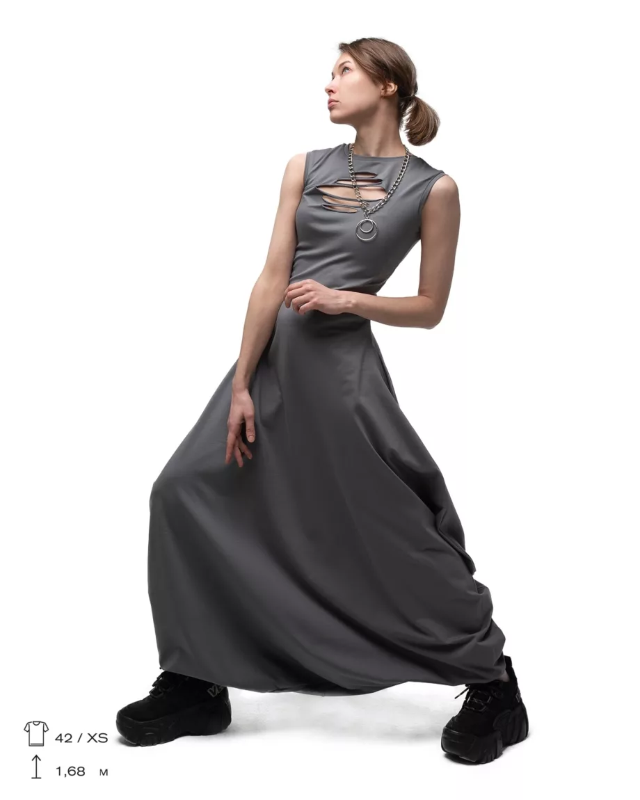 Light Gray Volumetric Jumpsuit "Drop"