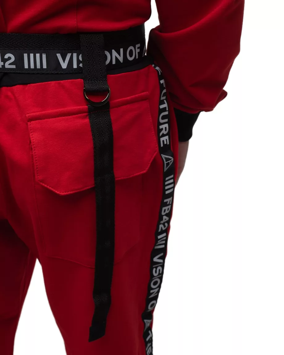 Red Techwear Jumpsuit "Collapsar"