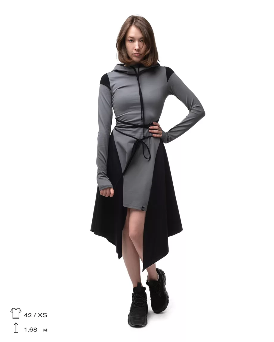 Light Gray Dress with Black Inserts "Assassin"