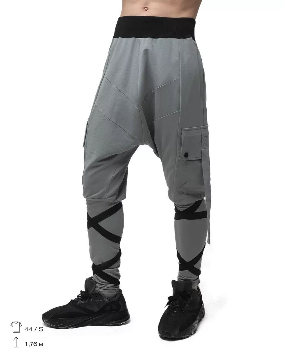 Light Gray Thick Cotton Pants "Warrior 2.0"