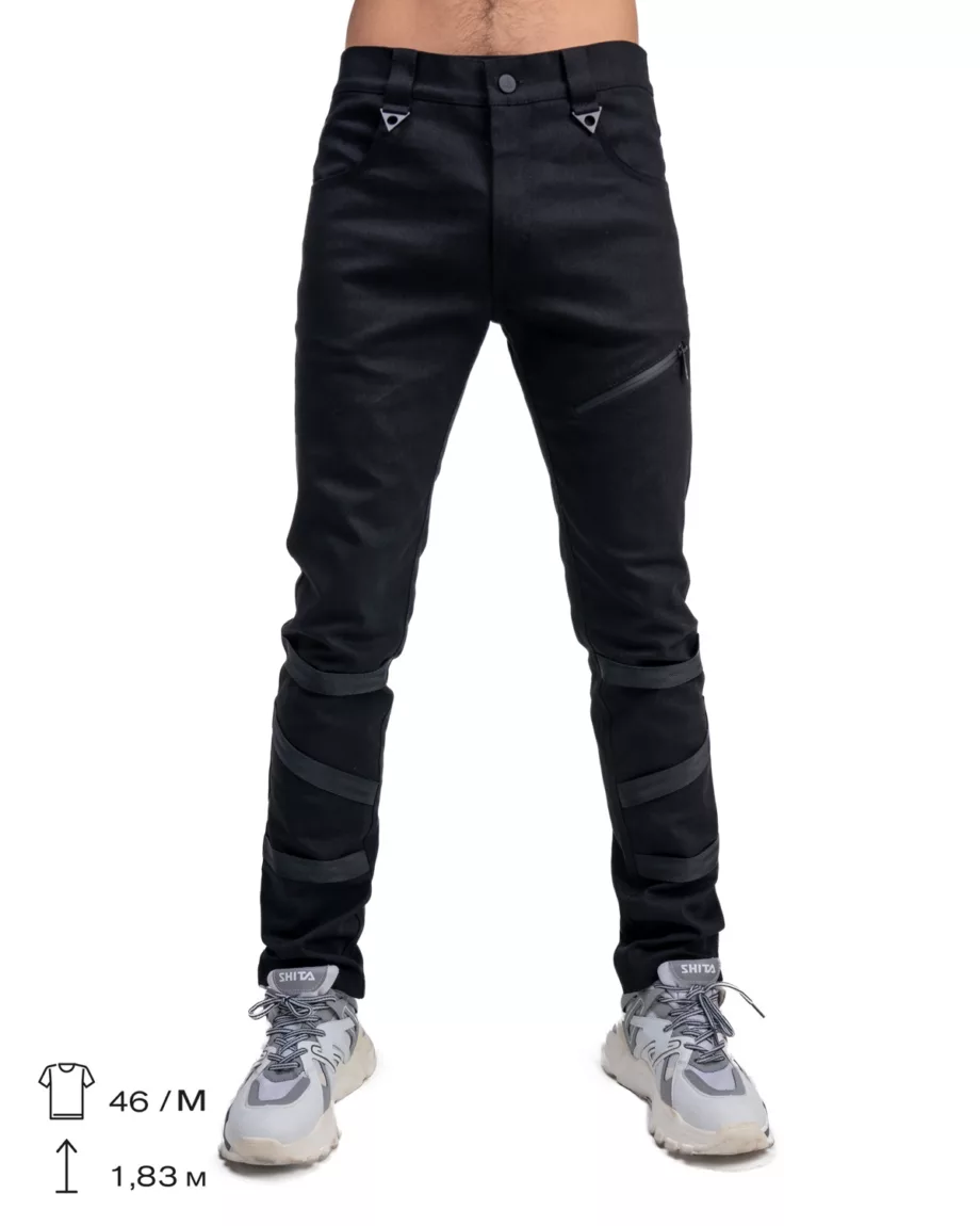 Black Techwear Skinny Jeans "Hybrid"