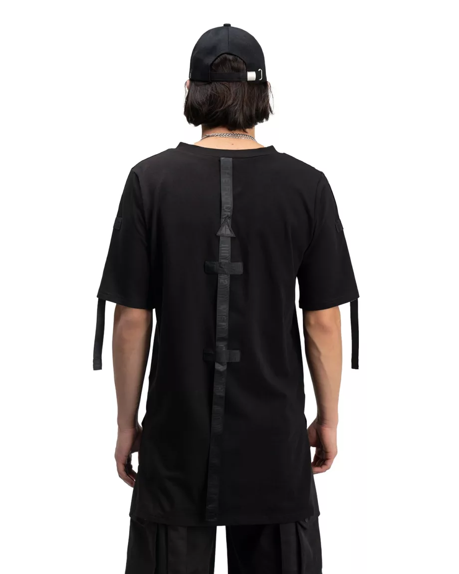 Black Techwear T-Shirt Crossway