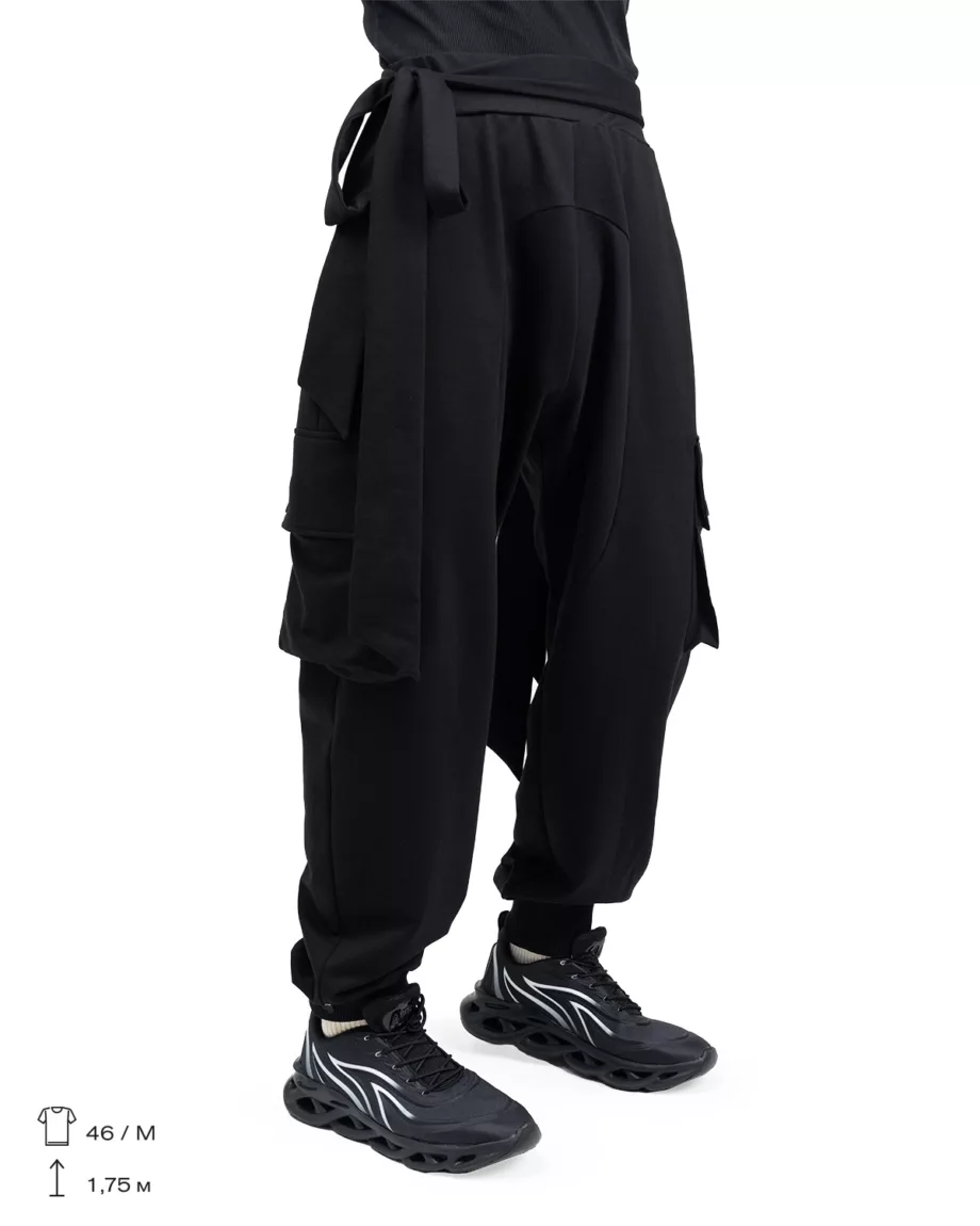 Black Pants With Fixed Waistband Akai