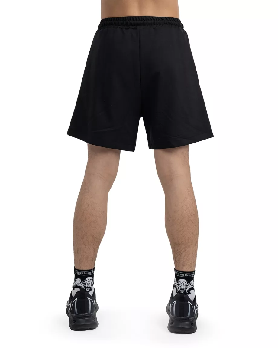 Black Drawstring Printed Shorts Mirage