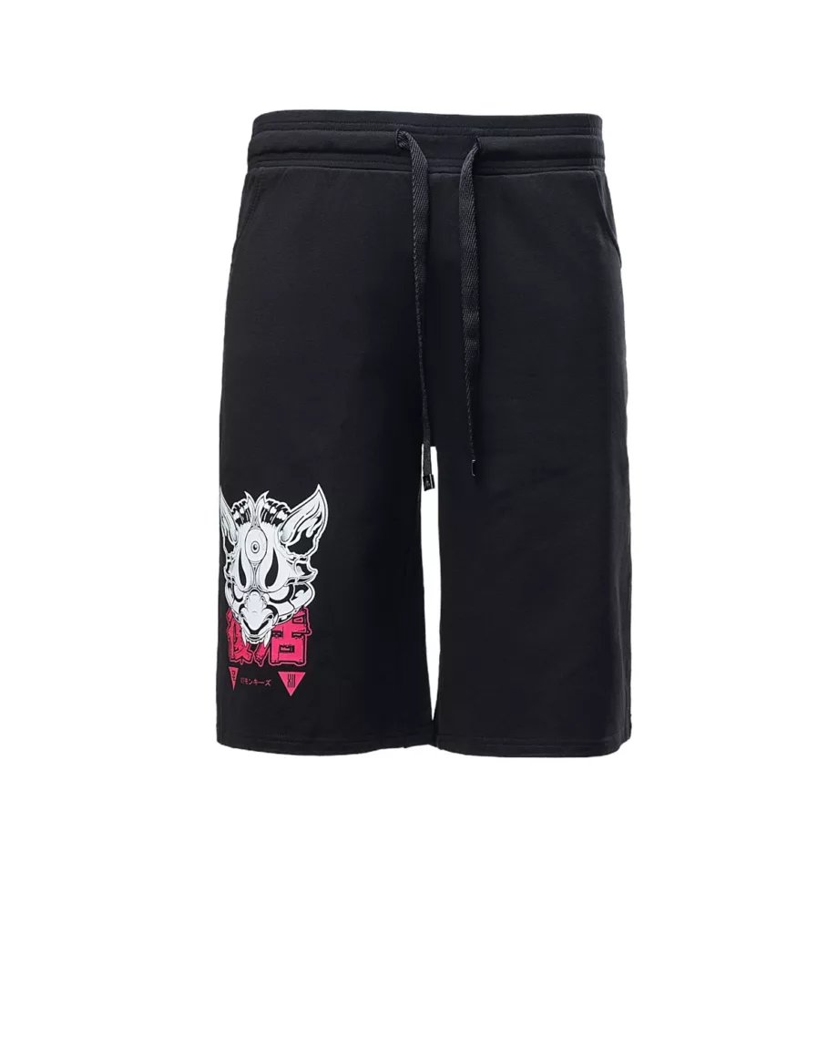 Black Loose Fit Shorts with Pockets "Oni"