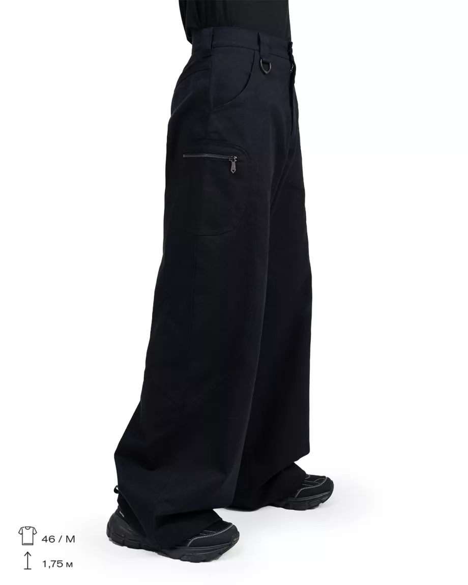 Black Side Pocket Cargo Pants Jumper