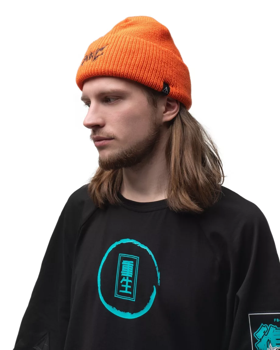 Orange with Black Embroidery Hat "Generation"