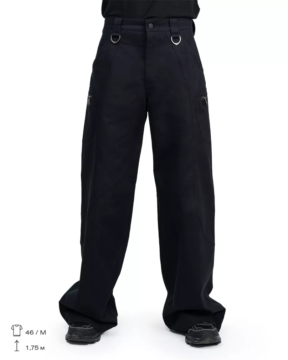 Black Side Pocket Cargo Pants Jumper