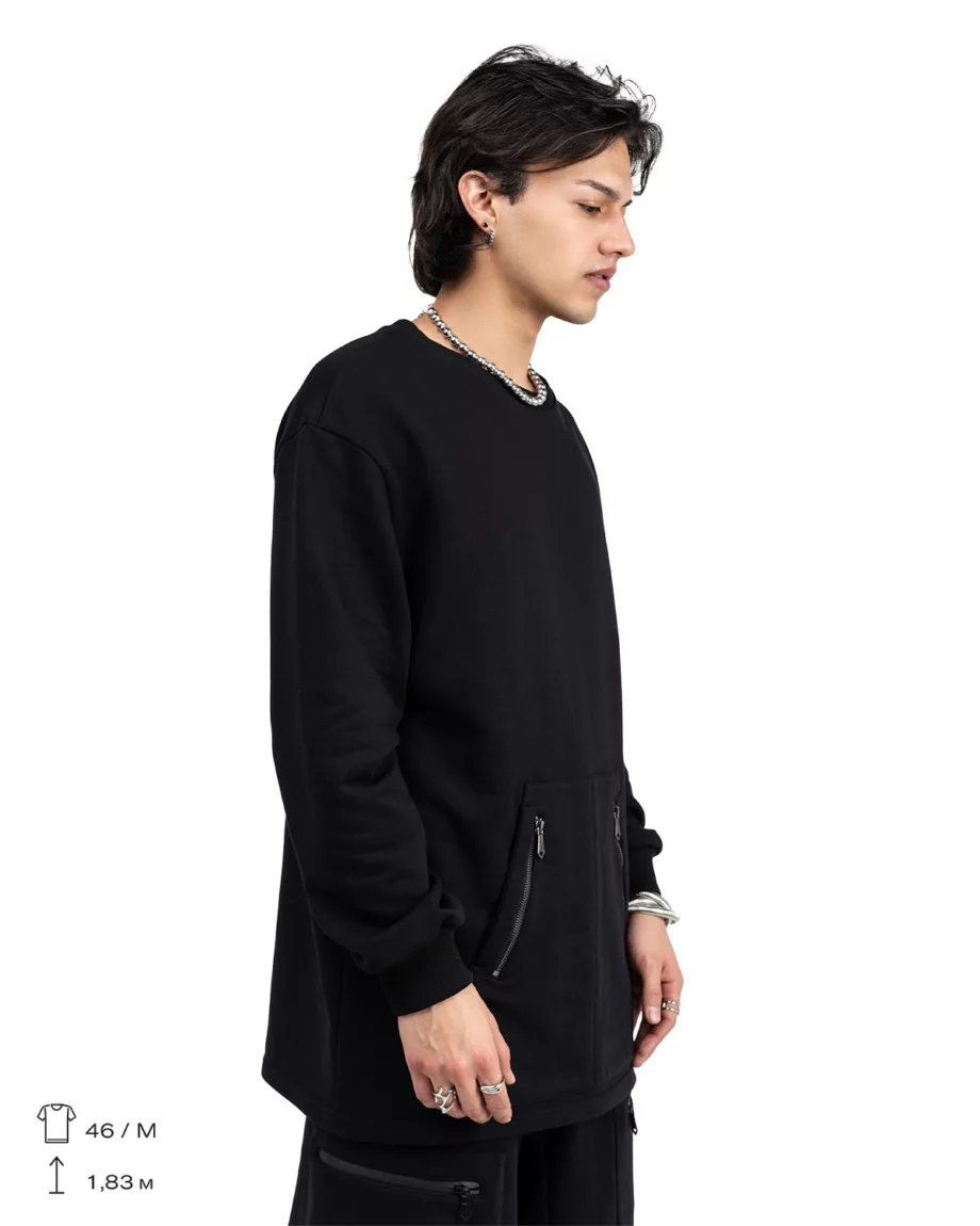 Black Front Patch Pocket Sweatshirt Ultimate