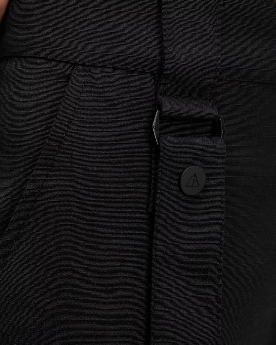 Black Techwear Cargo Pants Crew