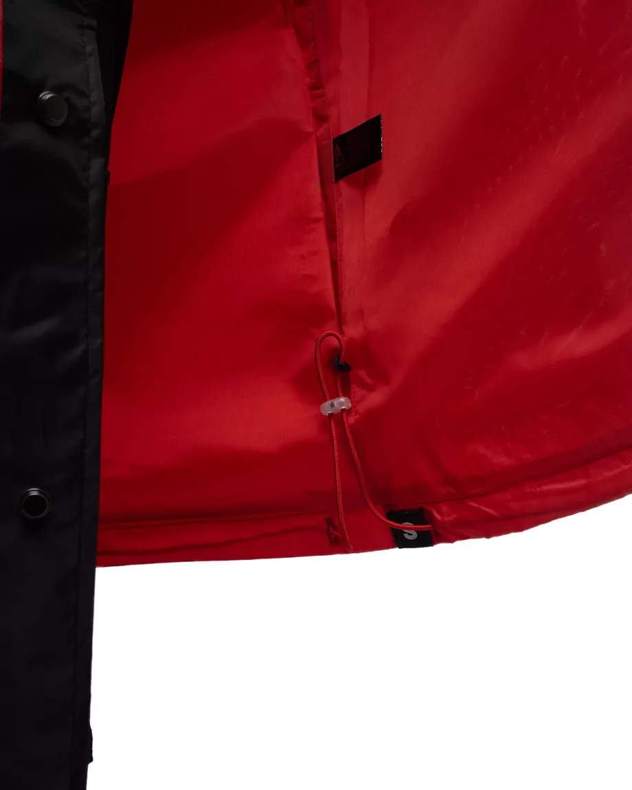 Red with Black Pockets Raincoat "Holden"