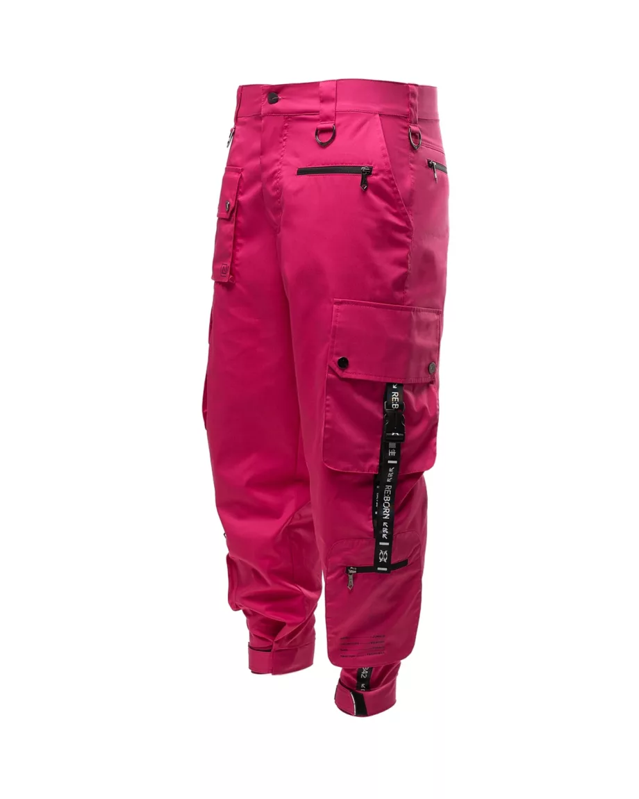 Pink Techwear Pocketed Pants "Jungle"