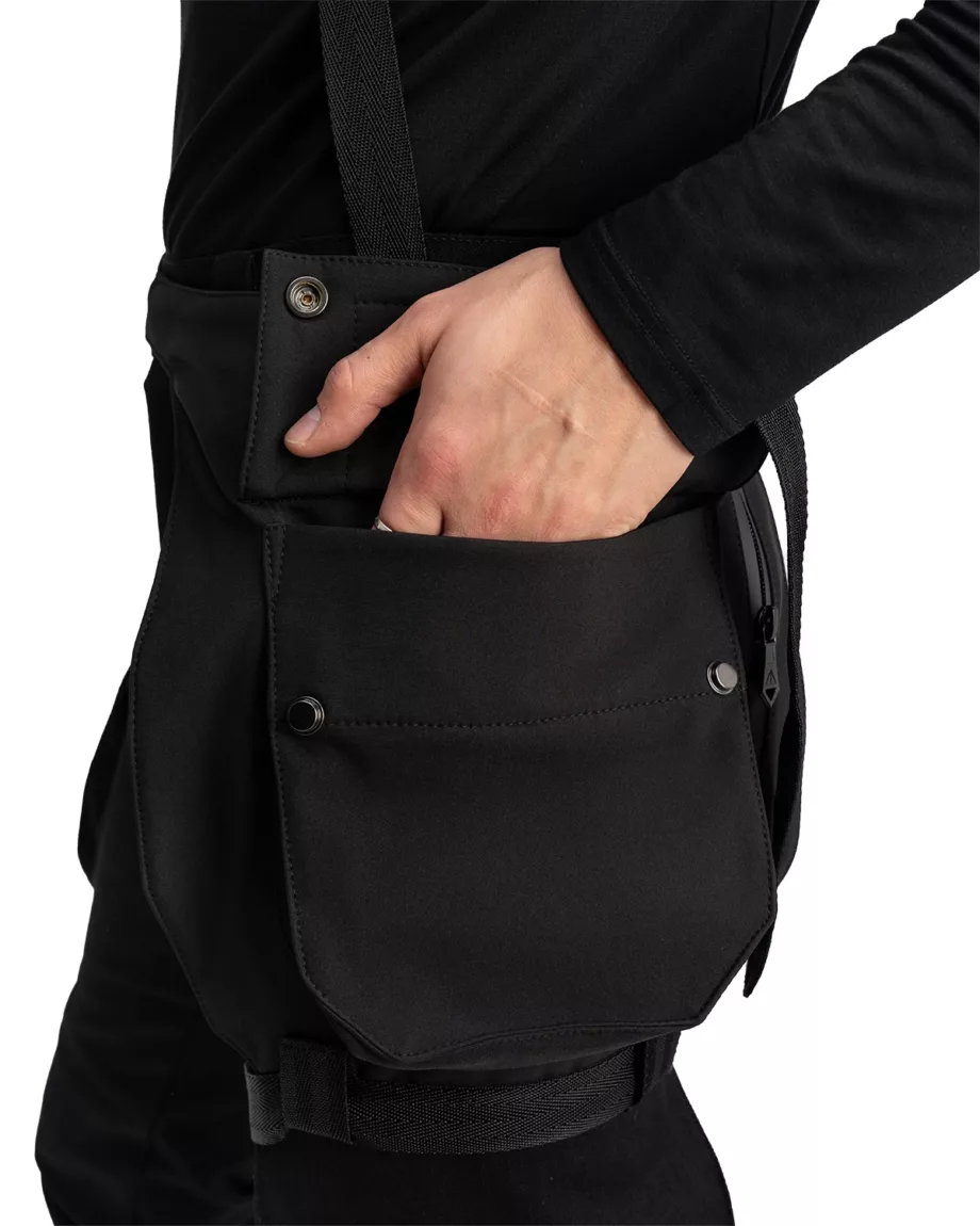 Black Hip Bag Hybrid Softshell