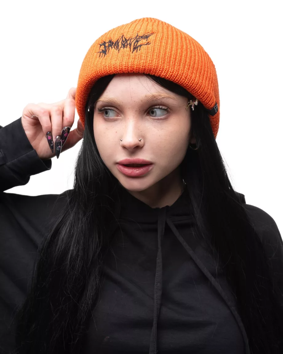 Orange with Black Embroidery Hat "Generation"