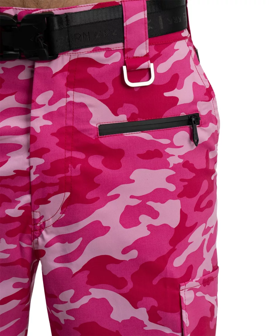 Hot Pink Techwear Pants "Jungle Camo"