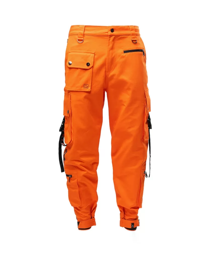 Orange Techwear Pocketed Pants “Jungle”