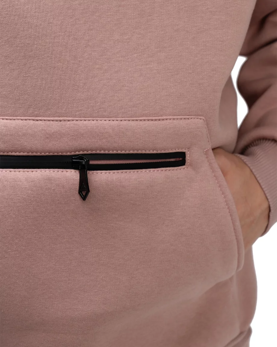 Pastel Pink Front Pocket Hoodie Andy