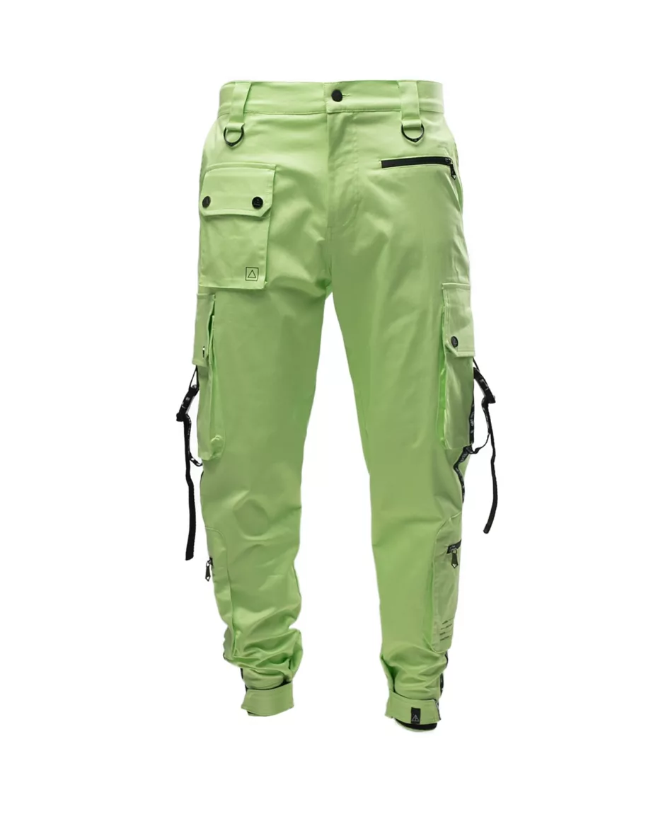 Green Techwear Pocketed Pants "Jungle"