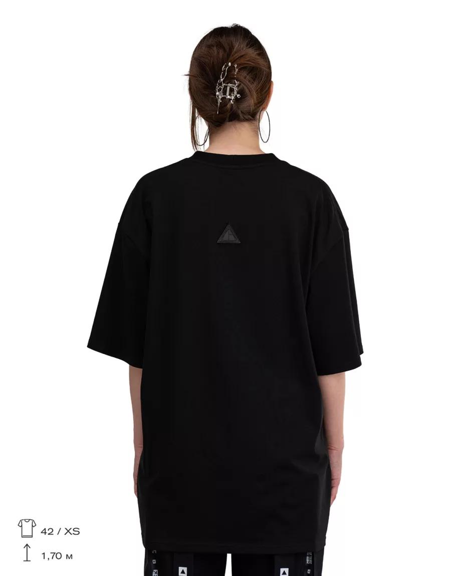 Black Basic Loose Fit T-Shirt "Beta"